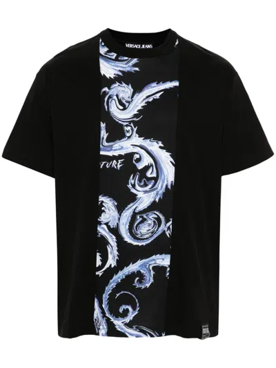 VERSACE JEANS COUTURE BAROCCO-PRINT COTTON T-SHIRT
