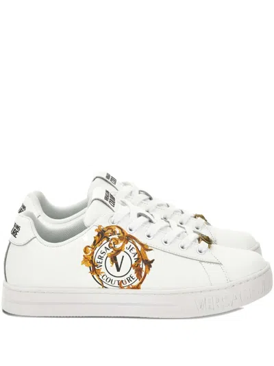 VERSACE JEANS COUTURE BAROCCO PRINT-DETAIL SNEAKERS