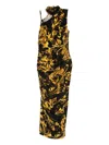 Versace Jeans Couture Barocco-print Dress In Black