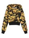 Versace Jeans Couture Barocco-print Hoodie In Multi