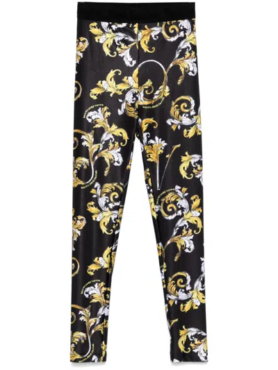Versace Jeans Couture Barocco-print Leggings In Pink
