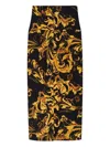 Versace Jeans Couture Barocco-print Midi Skirt In Multi