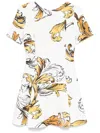 Versace Jeans Couture Barocco-print Mini Dress In White