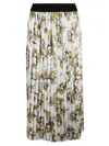Versace Jeans Couture Barocco Print Pleated Skirt