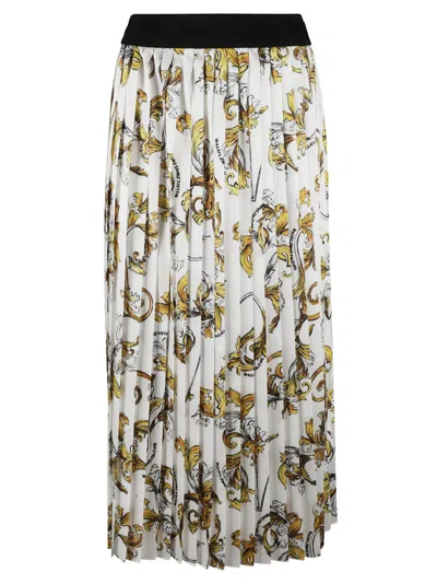 VERSACE JEANS COUTURE BAROCCO PRINT PLEATED SKIRT