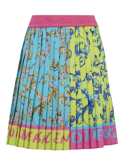 VERSACE JEANS COUTURE BAROCCO-PRINT PLEATED SKIRT