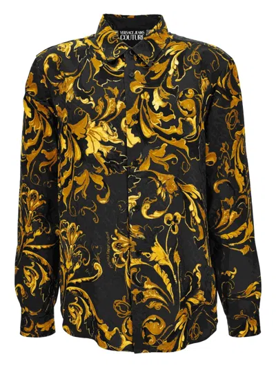 Versace Jeans Couture Barocco-print Shirt In Brown