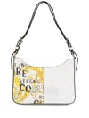 Versace Jeans Couture Barocco Print Shoulder Bag In Weiss
