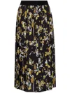 Versace Jeans Couture Barocco-print Skirt In Black