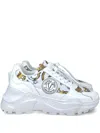 Versace Jeans Couture Barocco-print Sneakers In White