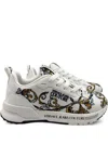 Versace Jeans Couture Barocco-print Sneakers In White