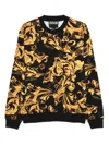 Versace Jeans Couture Baroque Print Crew Neck Long Sleeve Sweatshirt In Multi