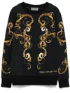 Versace Jeans Couture Knitwear Crewneck Embroidered Design Long Sleeves In 黑色