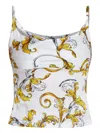 Versace Jeans Couture White Outline Barocco Camisole In White