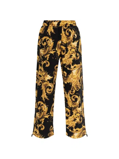 Versace Jeans Couture Barocco-print Track Pants In Black