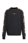 Versace Jeans Couture Barocco Printed Crewneck Sweatshirt In Gray