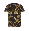 Versace Jeans Couture Black Chromo Couture T-shirt In Black Gold