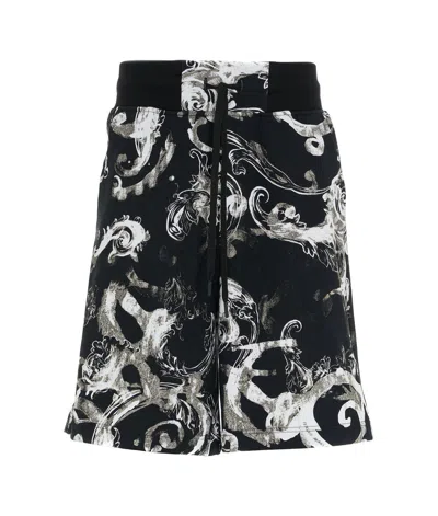 VERSACE JEANS COUTURE BAROCCO-PRINTED DRAWSTRING TRACK SHORTS