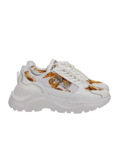 Versace Jeans Couture Barocco Printed Lace-up Sneakers In Multi