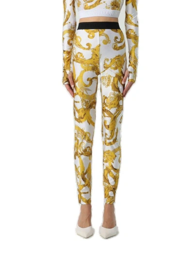 Versace Jeans Couture Barocco Printed Leggings In Multi