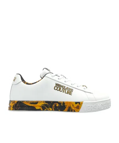 Versace Jeans Couture Barocco Printed Low-top Sneakers In White