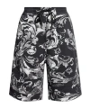 Versace Jeans Couture Barocco Printed Shorts In Black