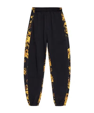 Versace Jeans Elastic Waist Sweatpants In Black