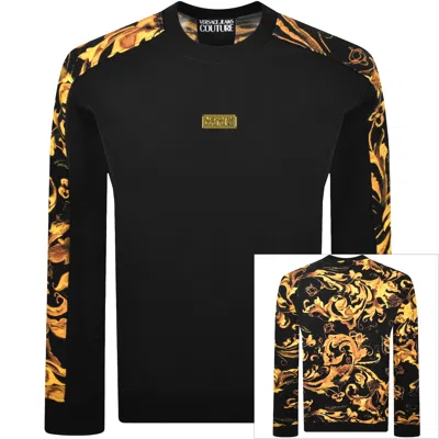 VERSACE JEANS VERSACE JEANS COUTURE BAROCCO SWEATSHIRT BLACK