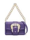 Versace Jeans Couture Baroque-buckle Chain-strap Shoulder Bag In Violett