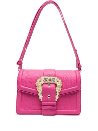 Versace Jeans Couture Baroque-buckle Crossbody Bag In Pink