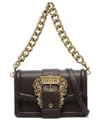 Versace Jeans Couture Baroque Buckle Shoulder Bag In Braun