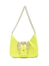 Versace Jeans Couture Baroque Buckle Shoulder Bag In Grün