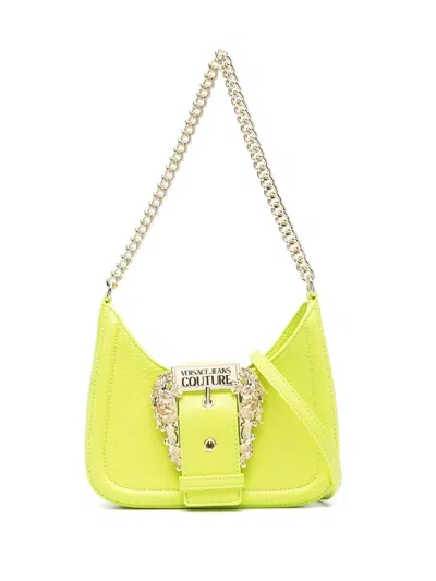 Versace Jeans Couture Baroque Buckle Shoulder Bag In Grün