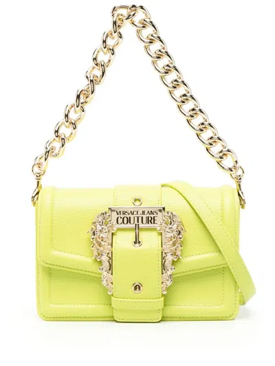 Versace Jeans Couture Baroque Buckle Shoulder Bag In Grün