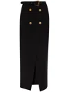 Versace Jeans Couture Baroque-buckle Skirt In Black