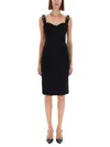 Versace Jeans Couture Tailored Knee-length Sleeveless Dress In Black