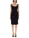 Versace Jeans Couture Tailored Knee-length Sleeveless Dress In Black