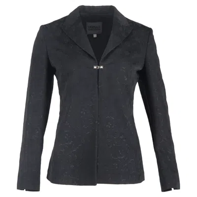 Versace Jeans Couture Baroque Jacket In Black Polyester