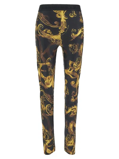 Versace Jeans Couture Baroque Leggings In Black