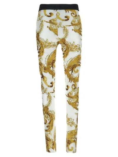 Versace Jeans Couture Baroque Leggings In White