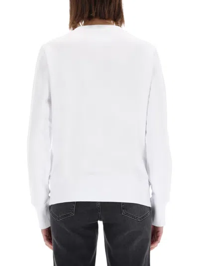 Versace Jeans Couture Baroque Logo Patch Sweatshirt In White