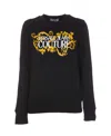 Versace Jeans Couture 范思哲牛仔裤时装运动衫带徽标 In Black