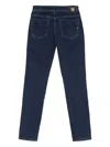 Versace Jeans Couture Baroque-motif Jeans In Blue