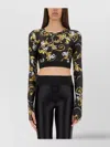 Versace Jeans Couture Outline Baroque Short Top In Multi