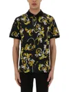 Versace Jeans Couture Baroque Pattern Polo With Classic Collar In Multi