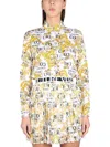 Versace Jeans Couture Logo Couture White Denim Jacket In Multicolour