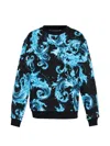 Versace Jeans Couture Baroque-patterned Sweatshirt In Black