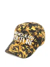 Versace Jeans Couture Baroque-print Baseball Cap In Yellow
