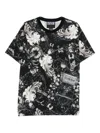 Versace Jeans Couture Baroque-print Feather T-shirt In Multi