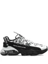 Versace Jeans Couture Baroque-print Lace-up Sneakers In Black